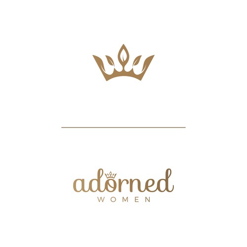 A feminine logo for a women's ministry that incorporates a crown. Design by SteffanDesign™