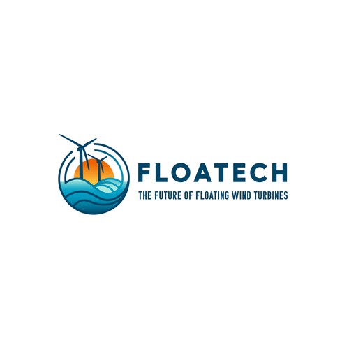 Creation of a logo for a wind turbine research project: FLOATECH Design by Jay Little Design