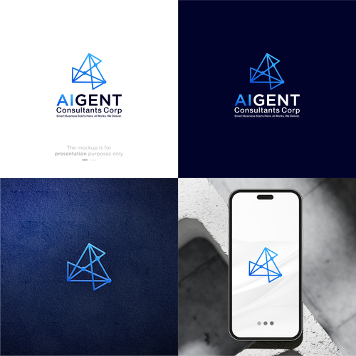 AI Agent Company: Appealing to small to medium sized businesses. Design by saugi