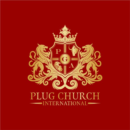 Create a dynamic royal shield logo for a pioneering church with a huge social media following Design by Nugdan