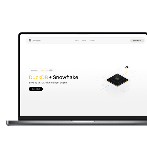 Landing page for data infrastructure startup Design by ds_137