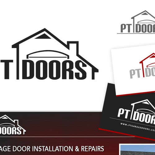 Garage door business logo design Logo design contest