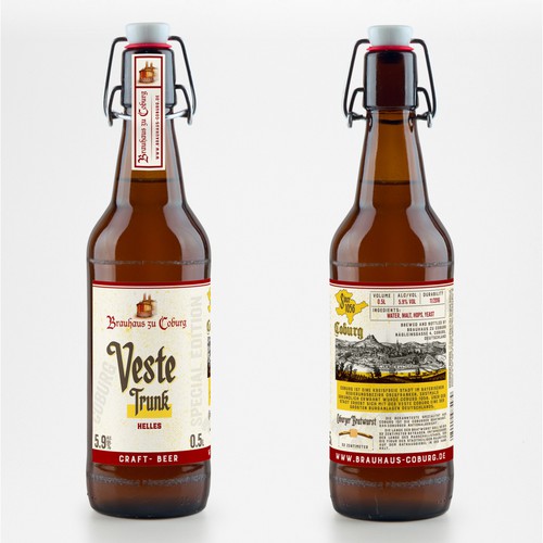 Design di A beer label as symbol of the city of Coburg (Germany) / Wahrzeichen für Coburg! di Wooden Horse