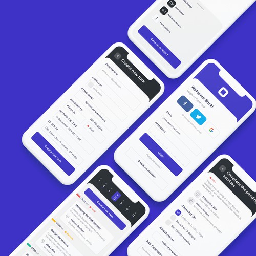 Clean and modern business app design Design by Jithin Roy ☀️