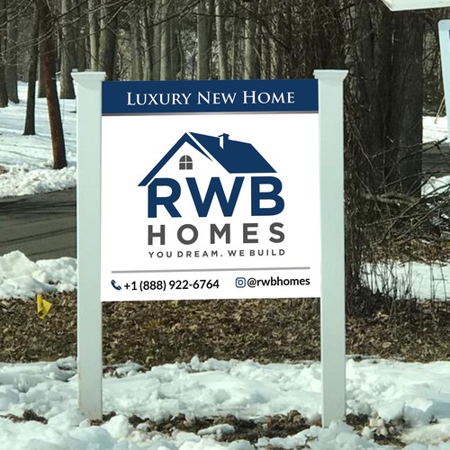 Signage for Luxury Home Builder Design by Saqi.KTS