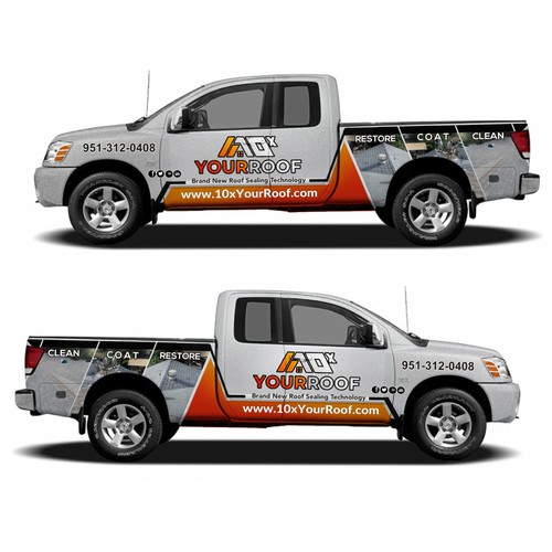 10xYourRoof - truck wrap Design by T i f a n y' s