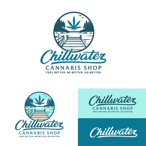 Chillwater Cannabis Shop Logo - Calm the Noise, Find Your Better Design by AngkolJo