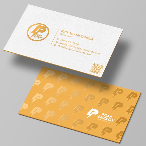 Modern Business Card Design for Electric Energy and Solar Company Design by conceptu