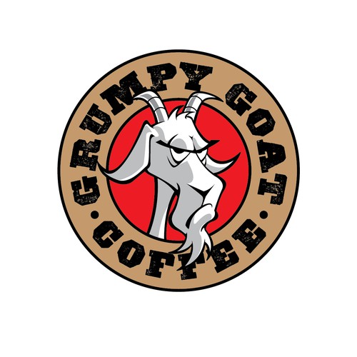 Grumpy Goat Coffee Shop, fun, modern, and powerful Design by gcsgcs