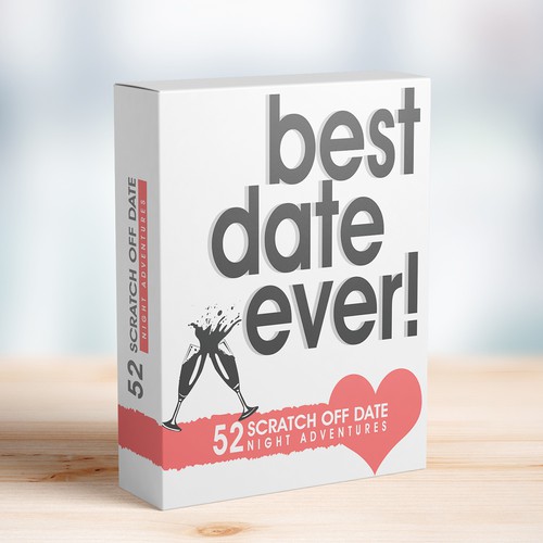 create a fun and eye-catching design for our date night idea box. Design by Chris John'son