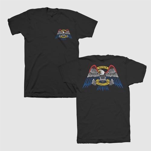 Mayhem Barbell Club Original Eagle T-Shirt: Black – MAYHEM NATION