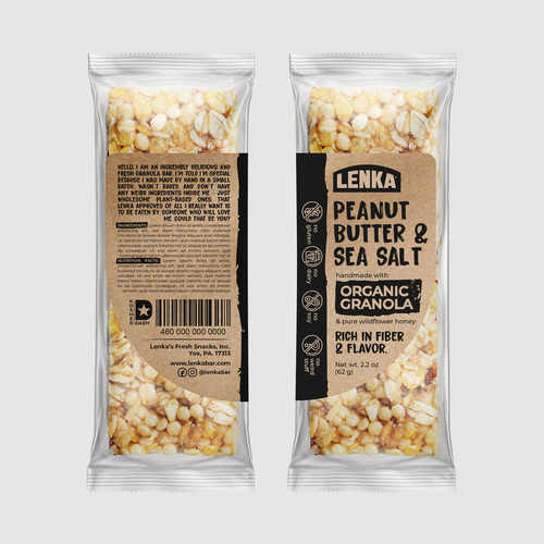 Craft Granola Bar Packaging for Millennials Design réalisé par Aysham Ismayil