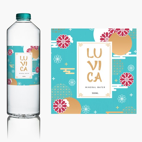 Label design for [beauty mineral water] for women Design by susubayramm (insta)