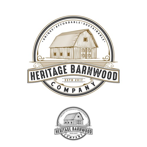 Heritage Barnwood Company - Create a rustic/vintage logo with a modern ...