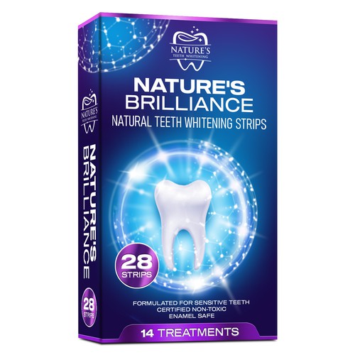 Natural Design Needed for Nature's Brilliance Whitening Strips Design by sapienpack