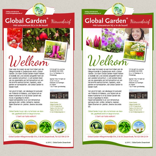 Global Garden newsletter redesign Design by graphixeu