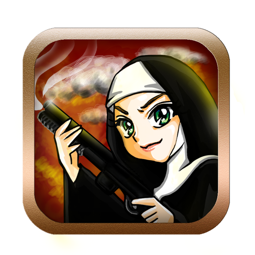 New icon for nuns fighting with monsters game Design por frambit