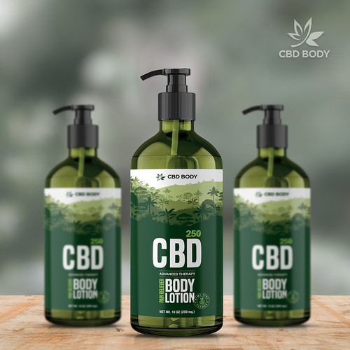 CBD Body Lotion Label Design Contest Design by Manoj Gajjar