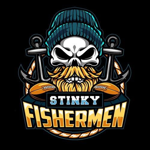 Designs | Fierce, fun, and funky fisherman logo to appeal to men | Logo ...