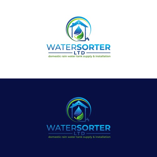 Design a catchy logo somehow detailing home rain water tank benefits. Design by prozper