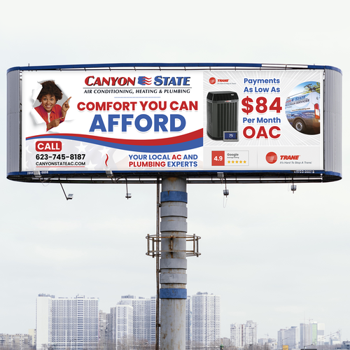 Design An Eye-Catching Billboard For An HVAC Company-ontwerp door 9Pixel