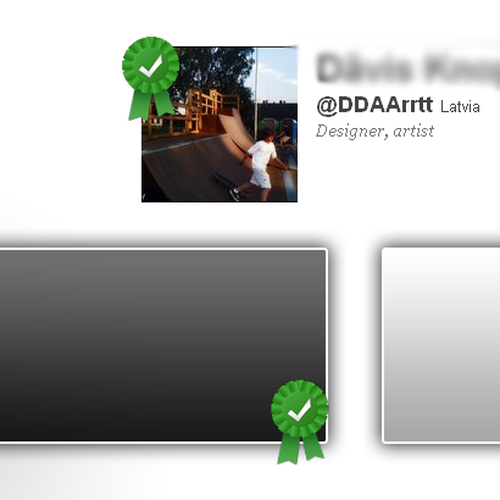 Create "Verified" badge for Twitter profile pictures Design by Dāvis Knopkens