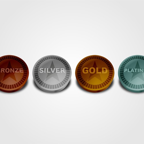 Subscription level icons bronze, silver, gold, platinum) | Button or icon contest |