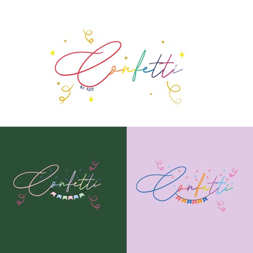 Brand design for maximalist joyful party planning business Design by Imran Hameed Khan