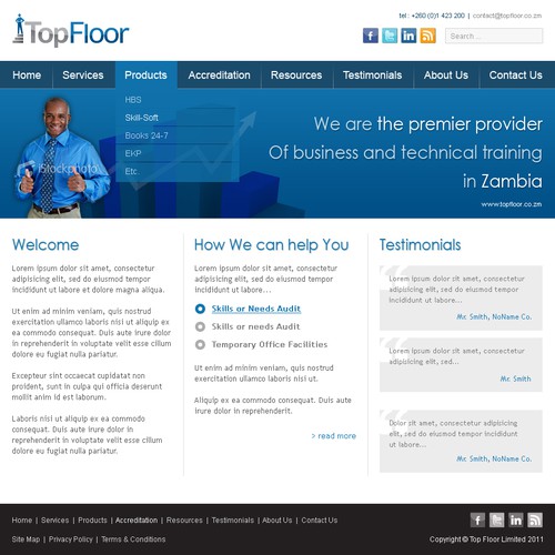 website design for "Top Floor" Limited Ontwerp door SlamPatch