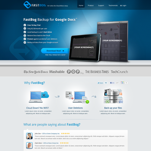 Create the next website design for FastBog  Design by CrazyPainter