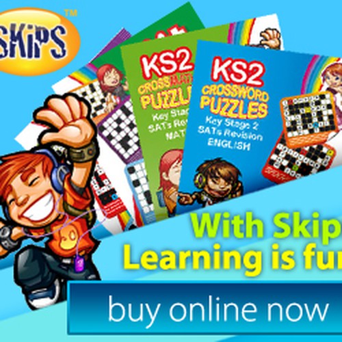 Help Skips Crosswords with a new banner ad Diseño de Charles Josh