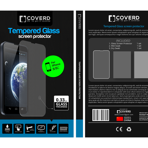 Design packing for Glass Screen Protector Design by Kwei-Kofi