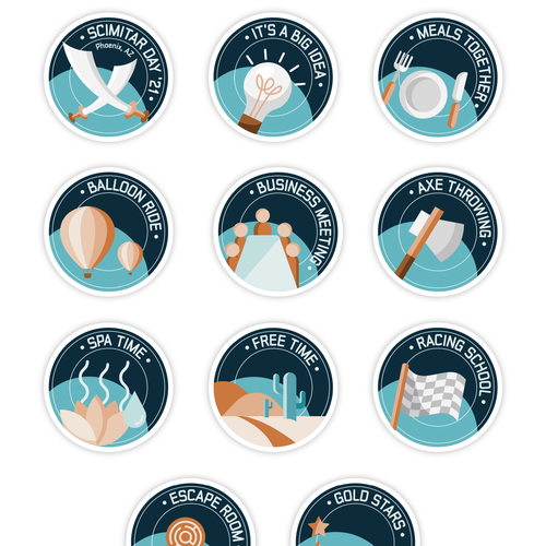 Cool Badges for Team building Design by Sona Geciova