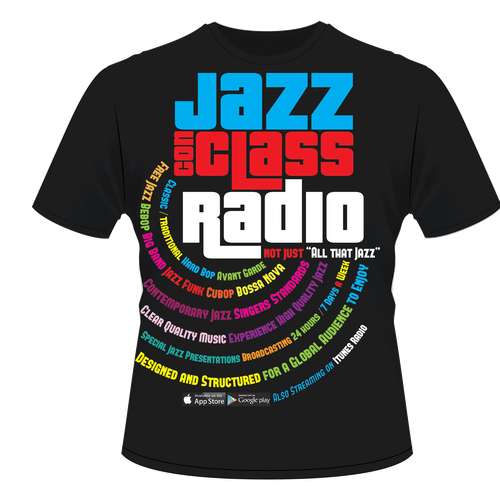 T-shirt logo for online classic jazz radio station | T-shirt contest |  99designs