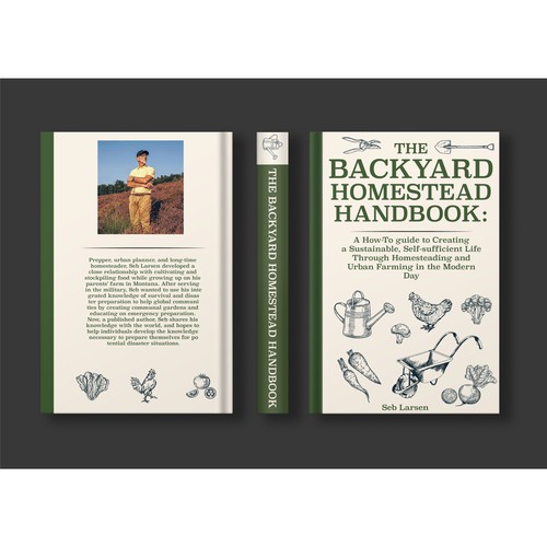 Backyard Homesteading & Urban Farming Book Cover Design Design by BarbaraKu