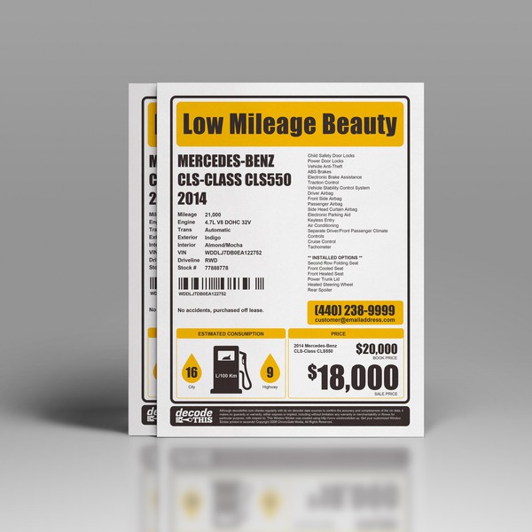 Creative print advert needed for classic car sales company Postcard