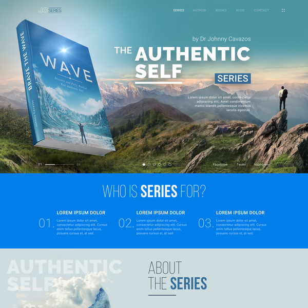 Design by Alex Klochko titled "Web concept for Books landing"