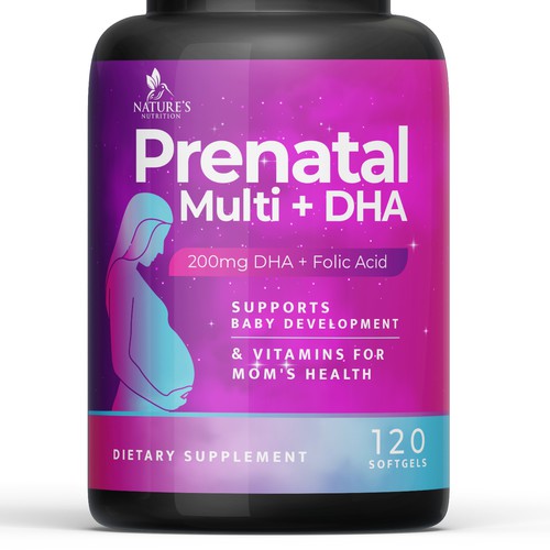 Prenatal Vitamins Label Design needed for Nature's Nutrition Réalisé par R O S H I N