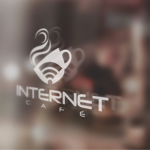 internet cafe logo design