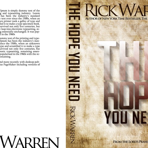 Design Rick Warren's New Book Cover Design réalisé par Clayton Tonna