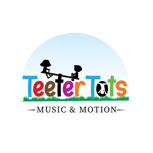 Teeter Totter meets Tumbling Tots - this logo is all about play! Design by M.Siddique