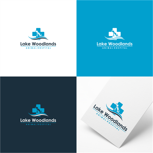 Veterinary logo design for a small animal hospital located next to a lake! Design by amarta_art®