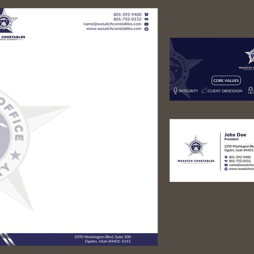 Business Card And Stationary For Progressive Law Enforcement Agency