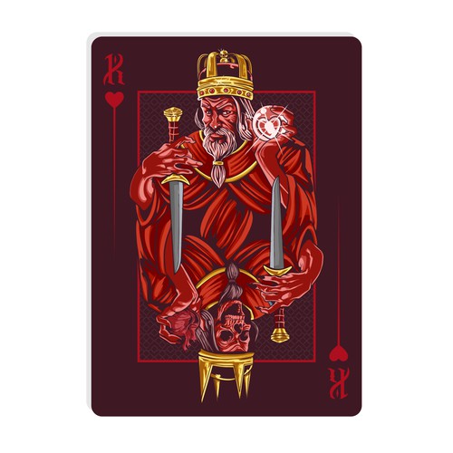 We want your artistic take on the King of Hearts playing card Réalisé par Hadeboga Studio