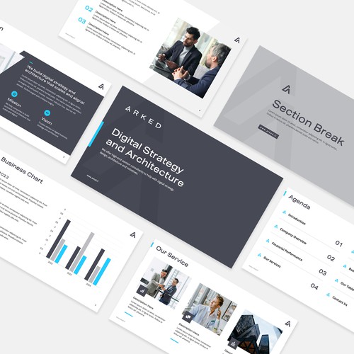 Arked company PowerPoint presentation Design by Sokha Visual