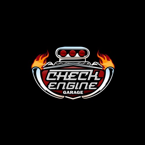 Check Engine Garage logo design for sport racing cars Logo design contest