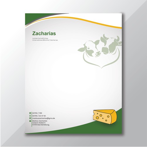 We need  letterhead design for our agricultural farm with production and sale of regional products Design by Raaza Aftab