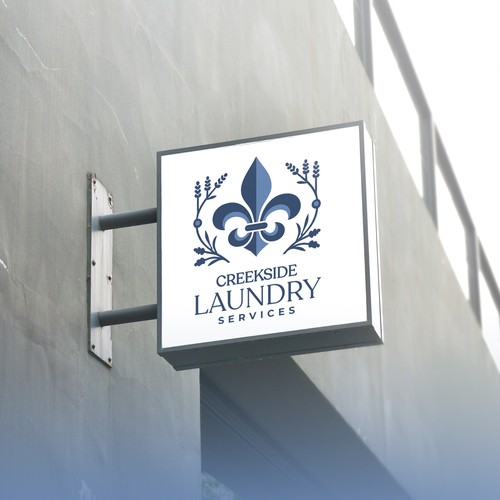 Wash & Fold services at a laundromat - sophisticated and French feel :) Design by APL Design Solutions