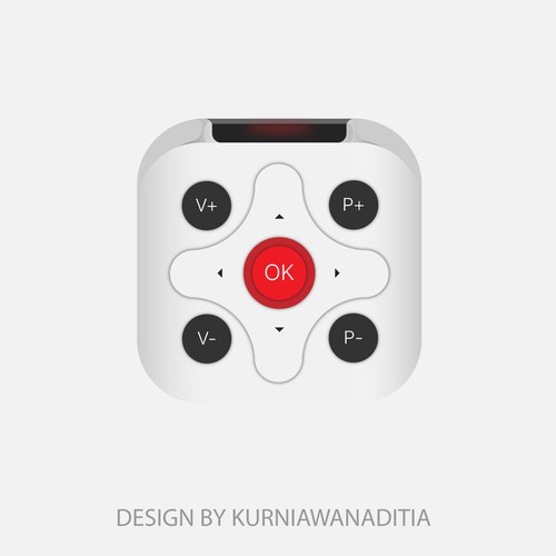Remote control icon for iOS app Design by KurniawanAditia