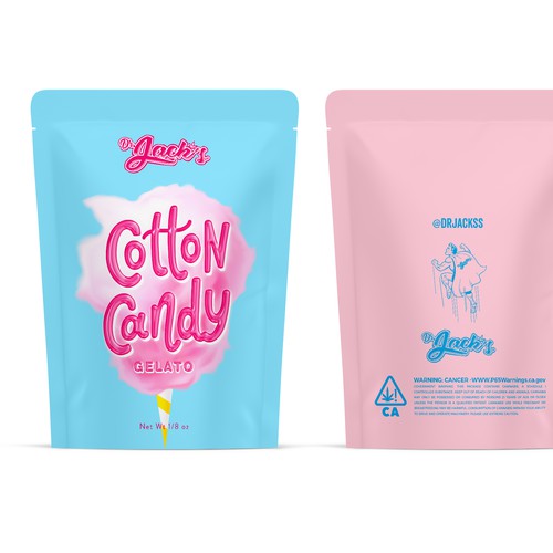 Cotton Candy gelato cannabis bag Design by bcra